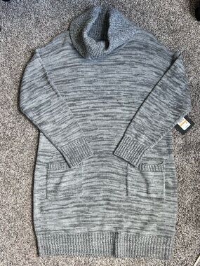 NWT JH Gray Heathered Long Sweater Dress size Small